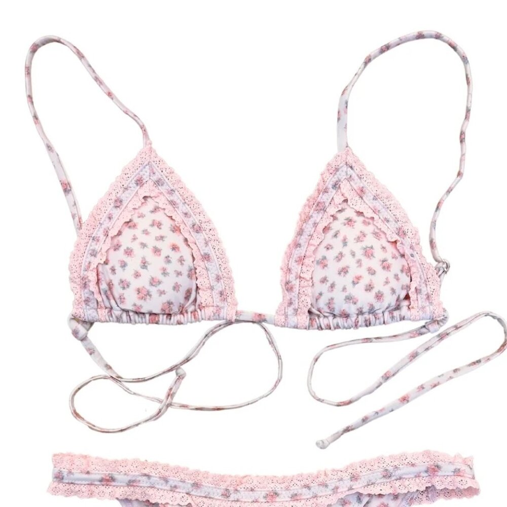 Strawberry Milk Mob Honey Glaze Bikini Top - Size Large